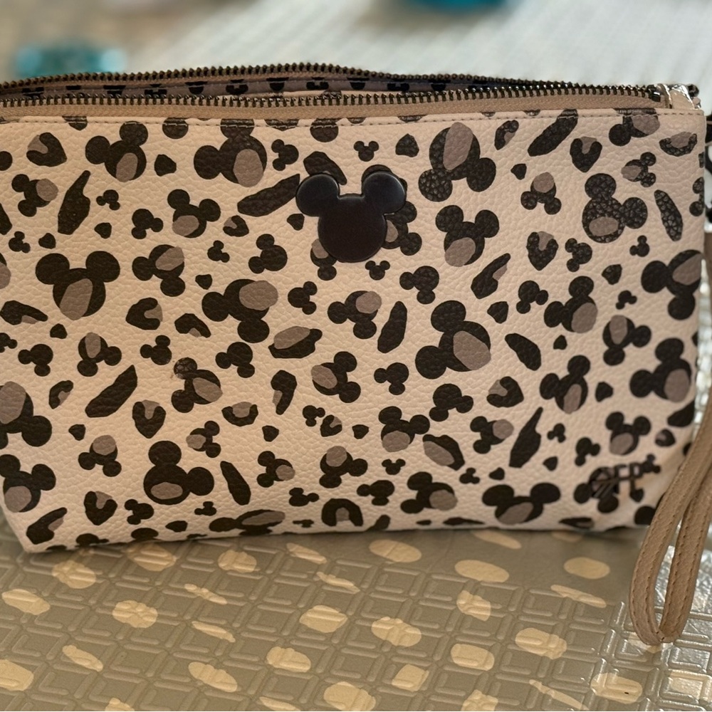 Freshly Picked Disney Mickey Leopard Classic Zip Pouch